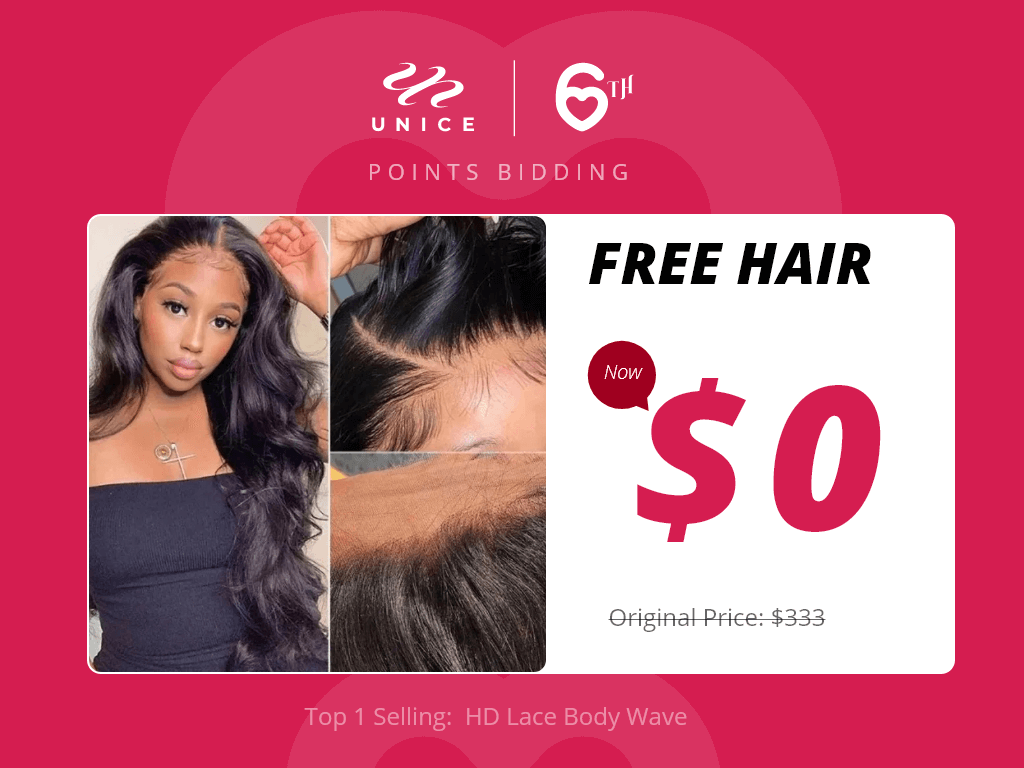 Free Wigs With UNice Hair Member Points